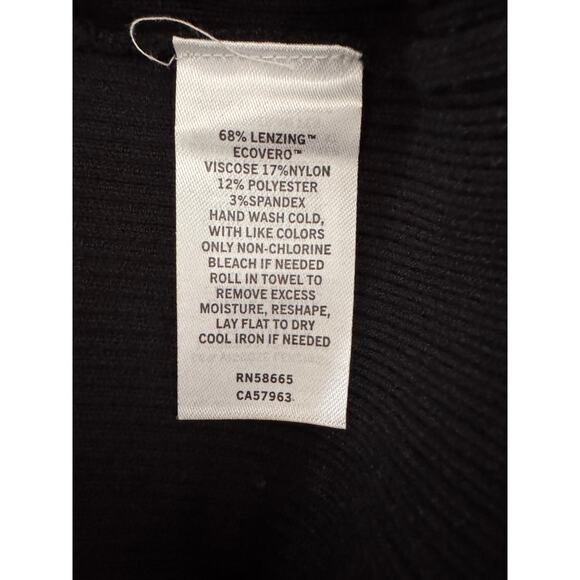 NEW HALOGEN Black One Shoulder Pullover Top Size M - Picture 3 of 3